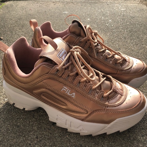 ❌Rose Gold Chunky Fila Disruptors Size 11 - Picture 2 of 8